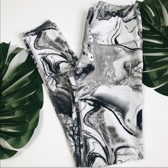 Noli Active Pants - NWOT Noli Active White Marble Leggings